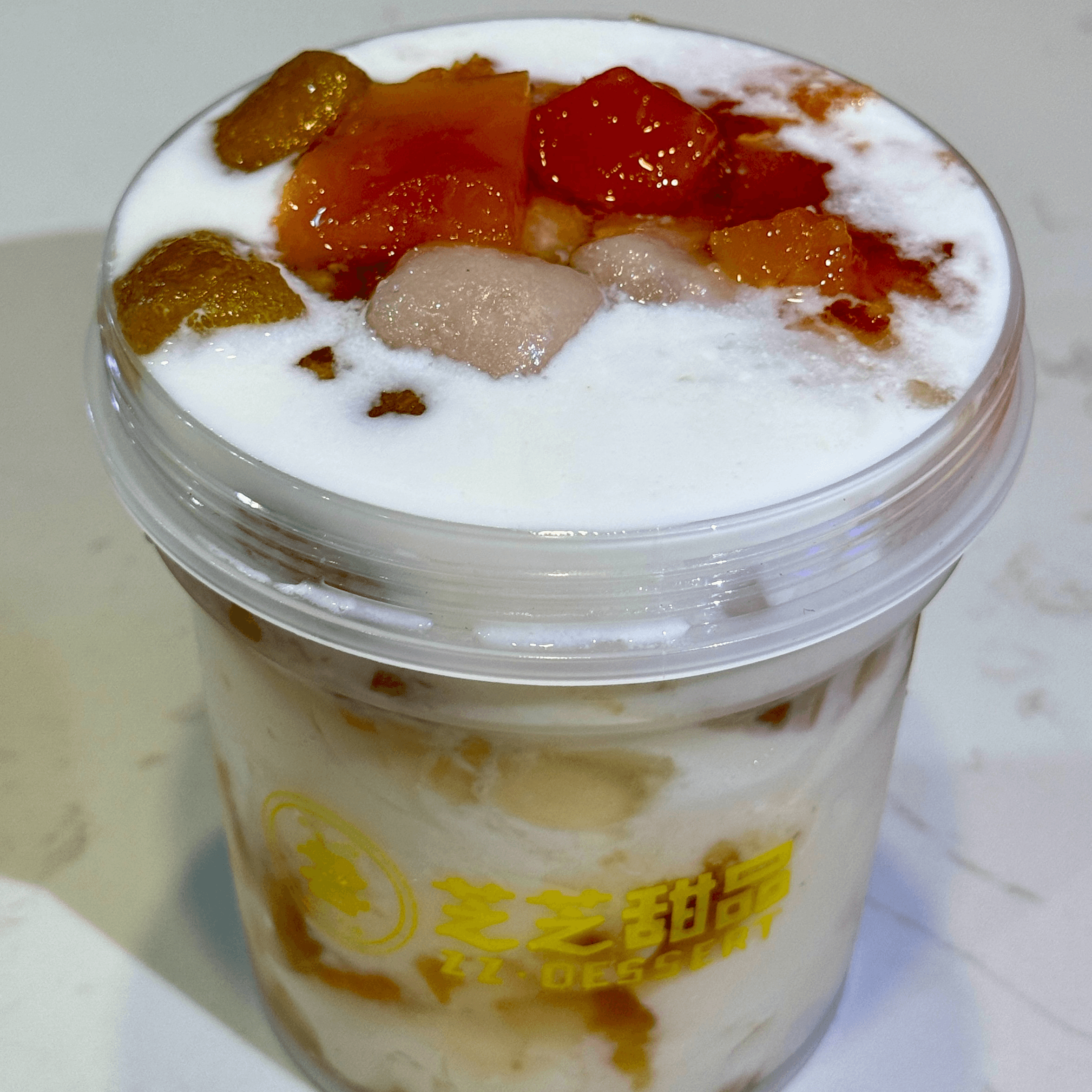 Milk Pudding Peach Gum Taro Ball.