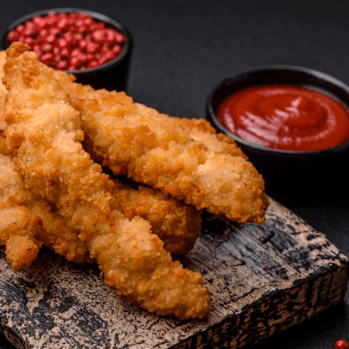 3 Buffalo Chicken Strips.