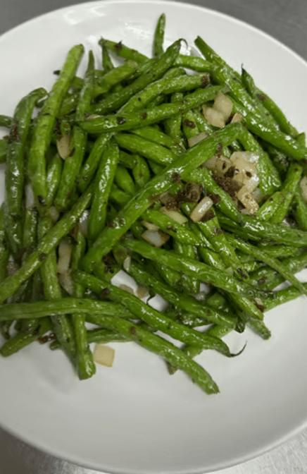 Dry Sauteed String Beans.