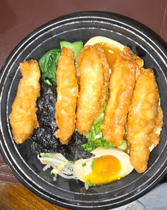 Lunch Tempura Chicken Ramen.