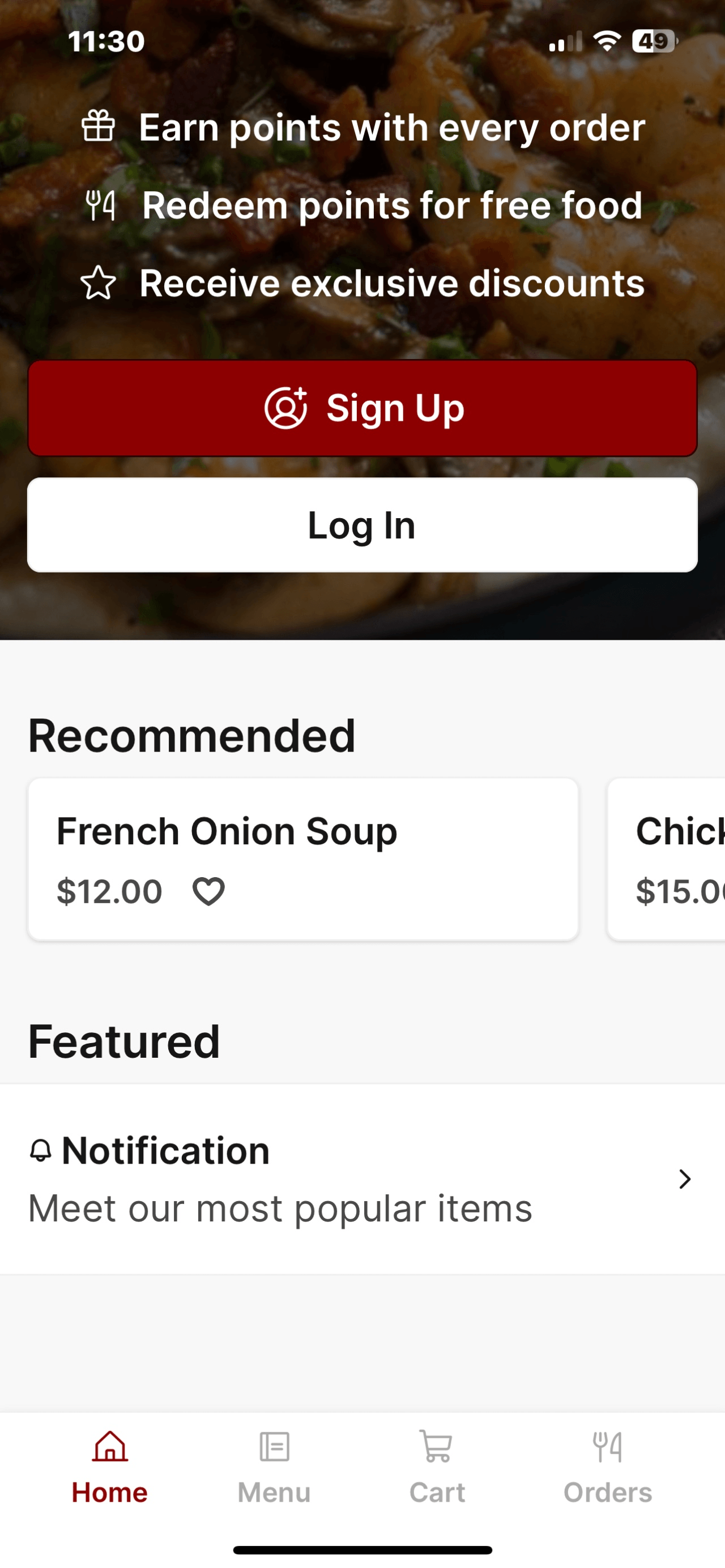 Restaurant Banner