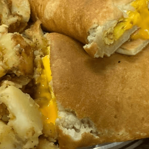 Meat, Egg, and Cheese Wrap.