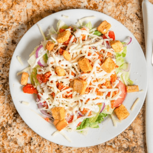 Buffalo Chicken Tender Salad.