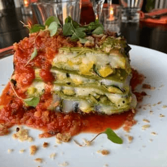 Vegan Squash Lasagna with Garlic Breadcrumbs.