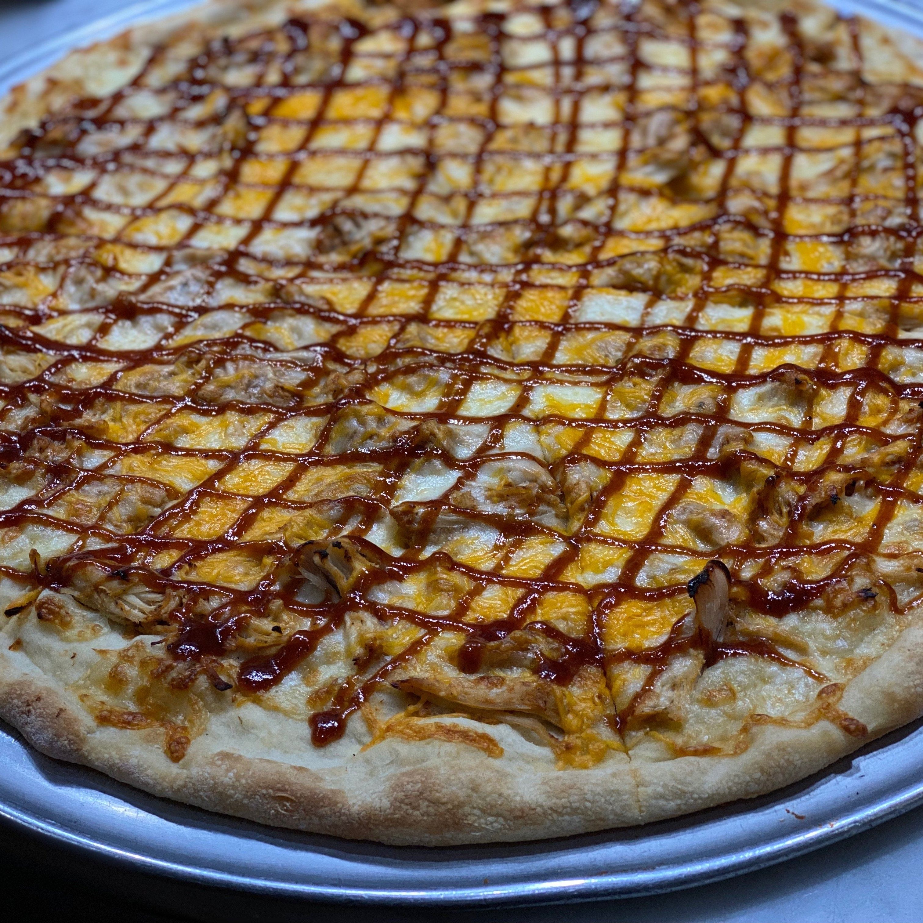 BBQ Chicken Pizza.