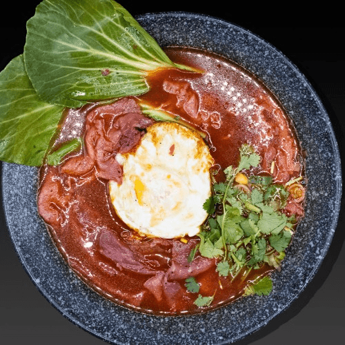Spicy Beef Udon Noodle Soup 