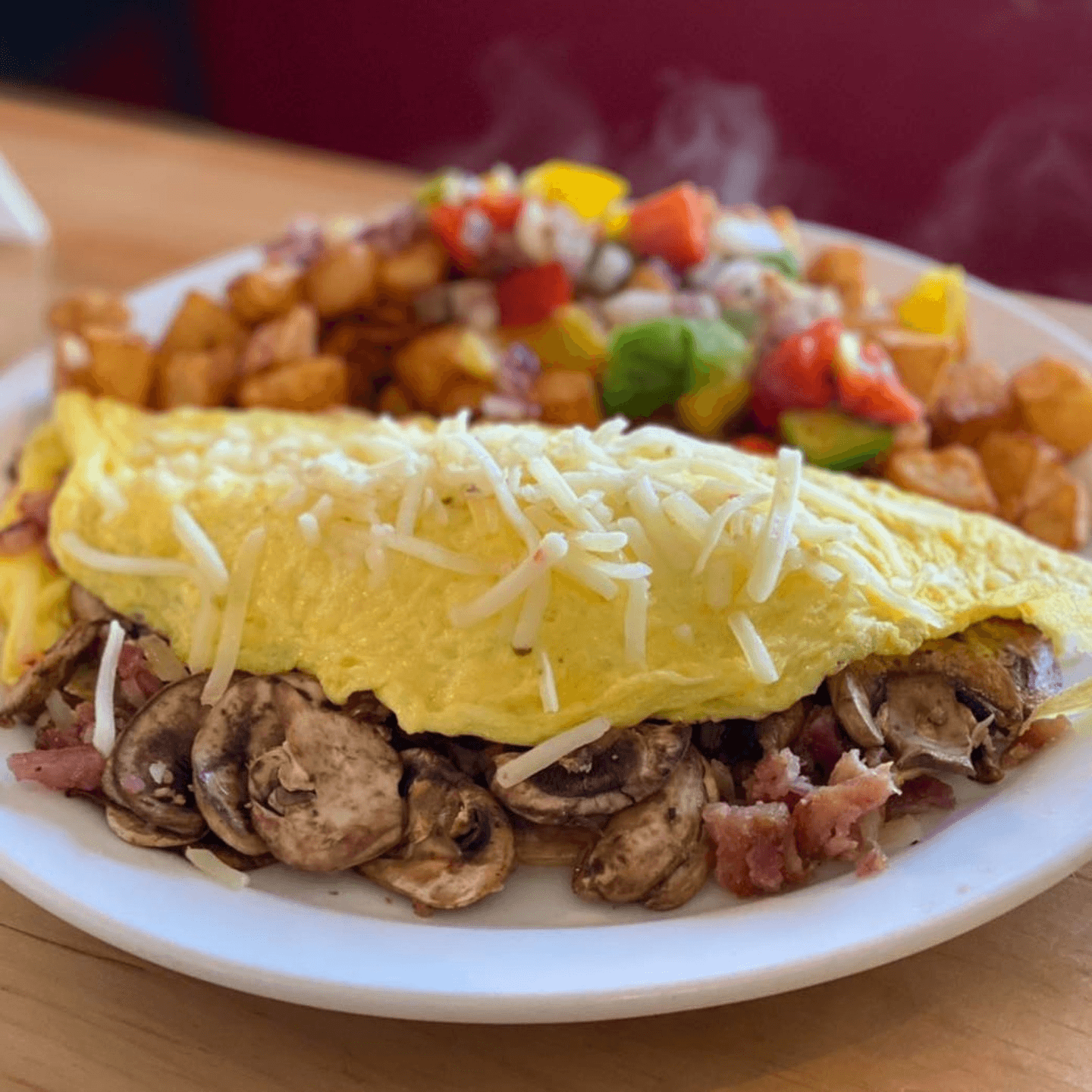 The Ultimate Bacon and Mushroom Omelet! 🍄🥓