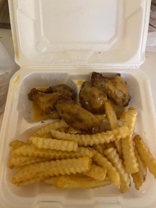 Wings & French Fries.