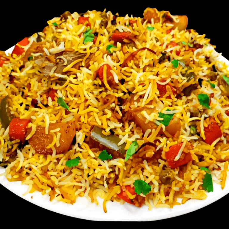 Veg Dum Biryani Plate.