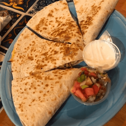 Grilled Veggie & Pico Quesadilla.
