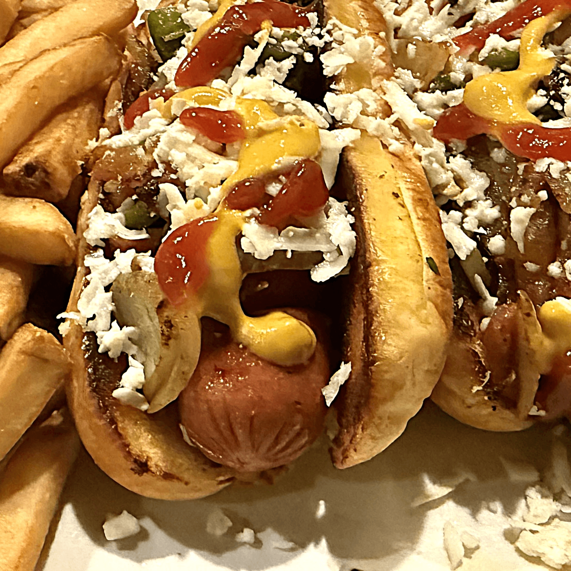 MEXICAN HOTDOGS W/ FRIES.