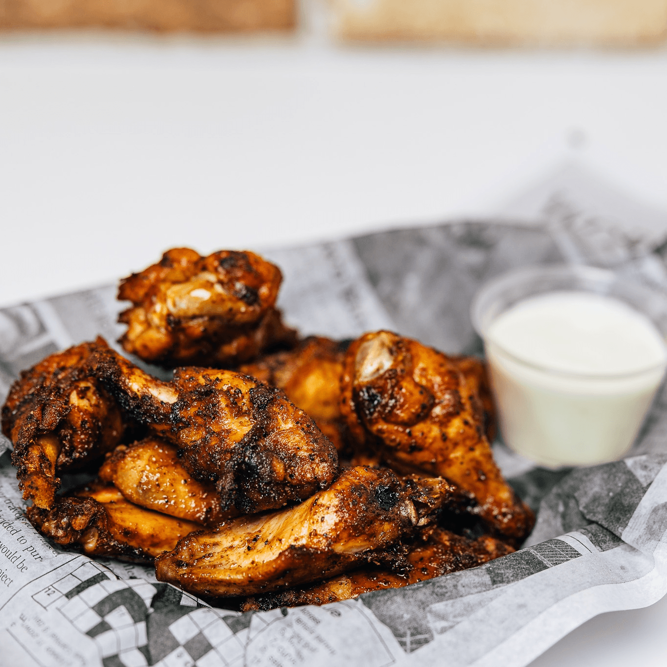 Smoke Fried Chicken Wings.