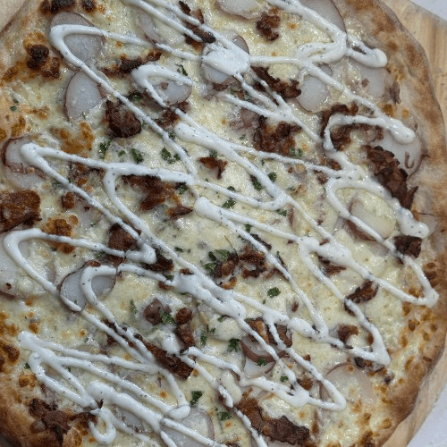 Potato, Bacon and Ranch Pizza