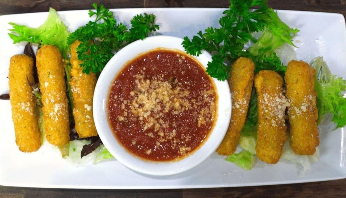 Breaded Mozzarella Sticks.