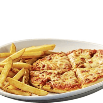 6 Inch Pepperoni or Cheese Pizza with Fries.