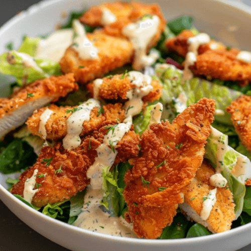 Chicken Fingers Caesar Salad