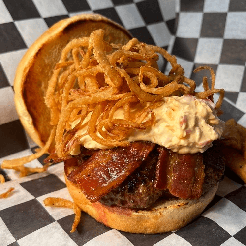 May's Burger Of The Month : Pimento Cheeseburger
