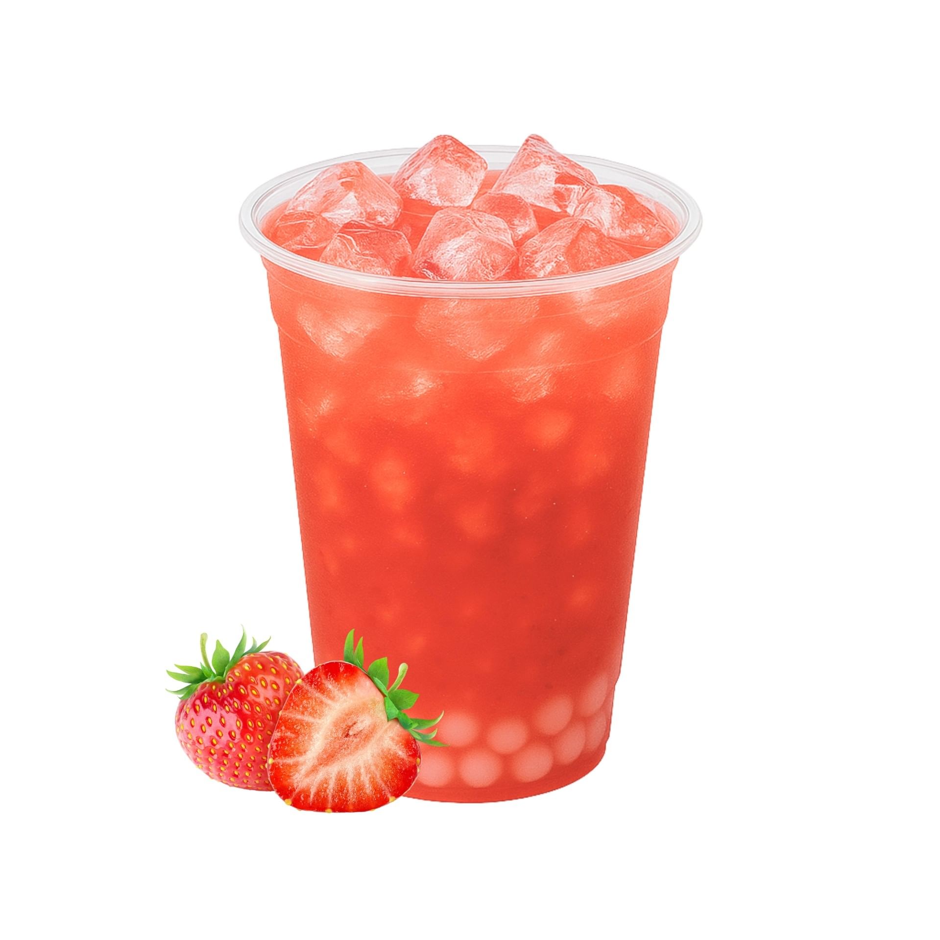 Strawberry Refreshing Cold Tea - 草莓提神冷茶.