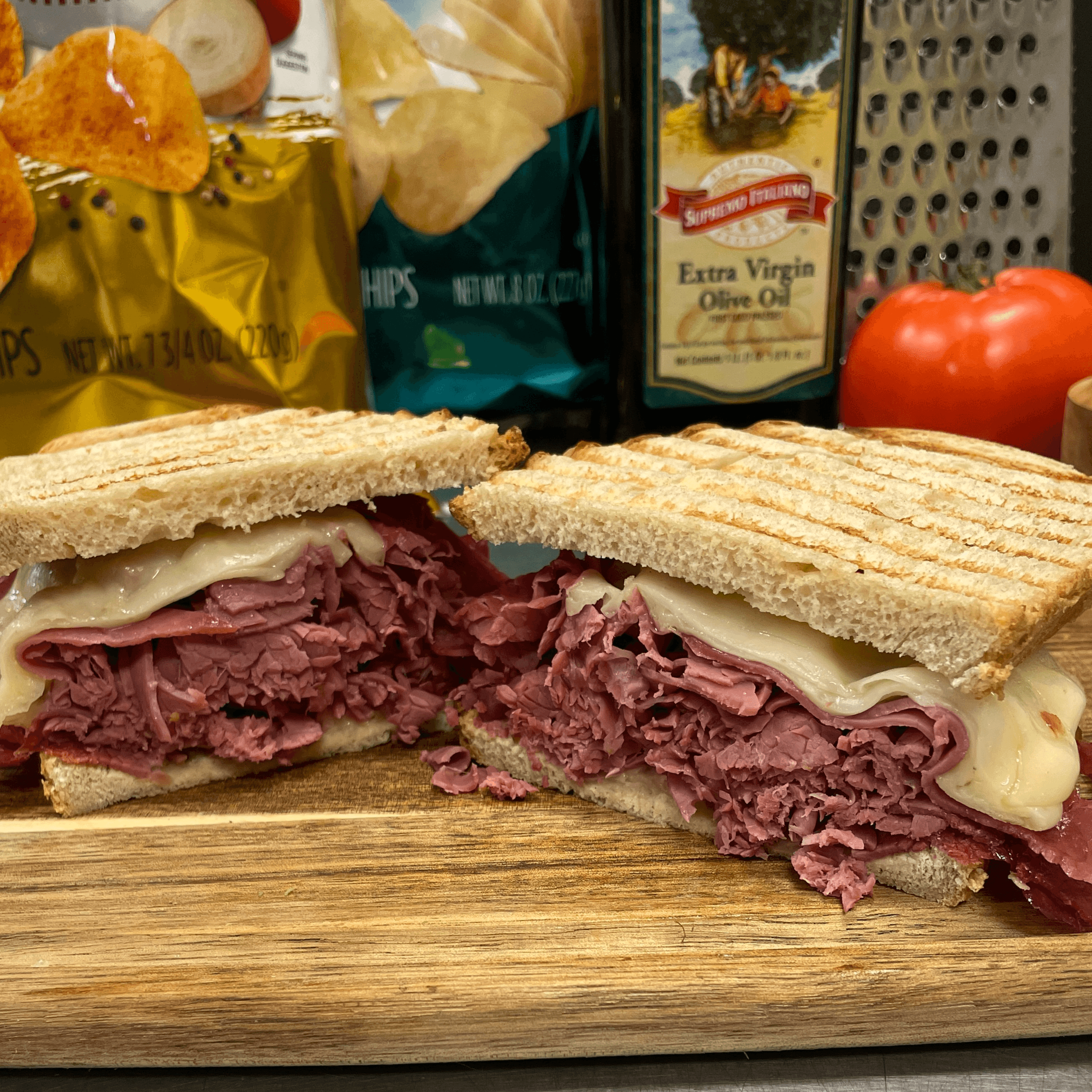 Hot Corned Beef & Cheese.