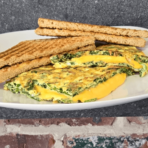 Spinach with Cheese Omelet