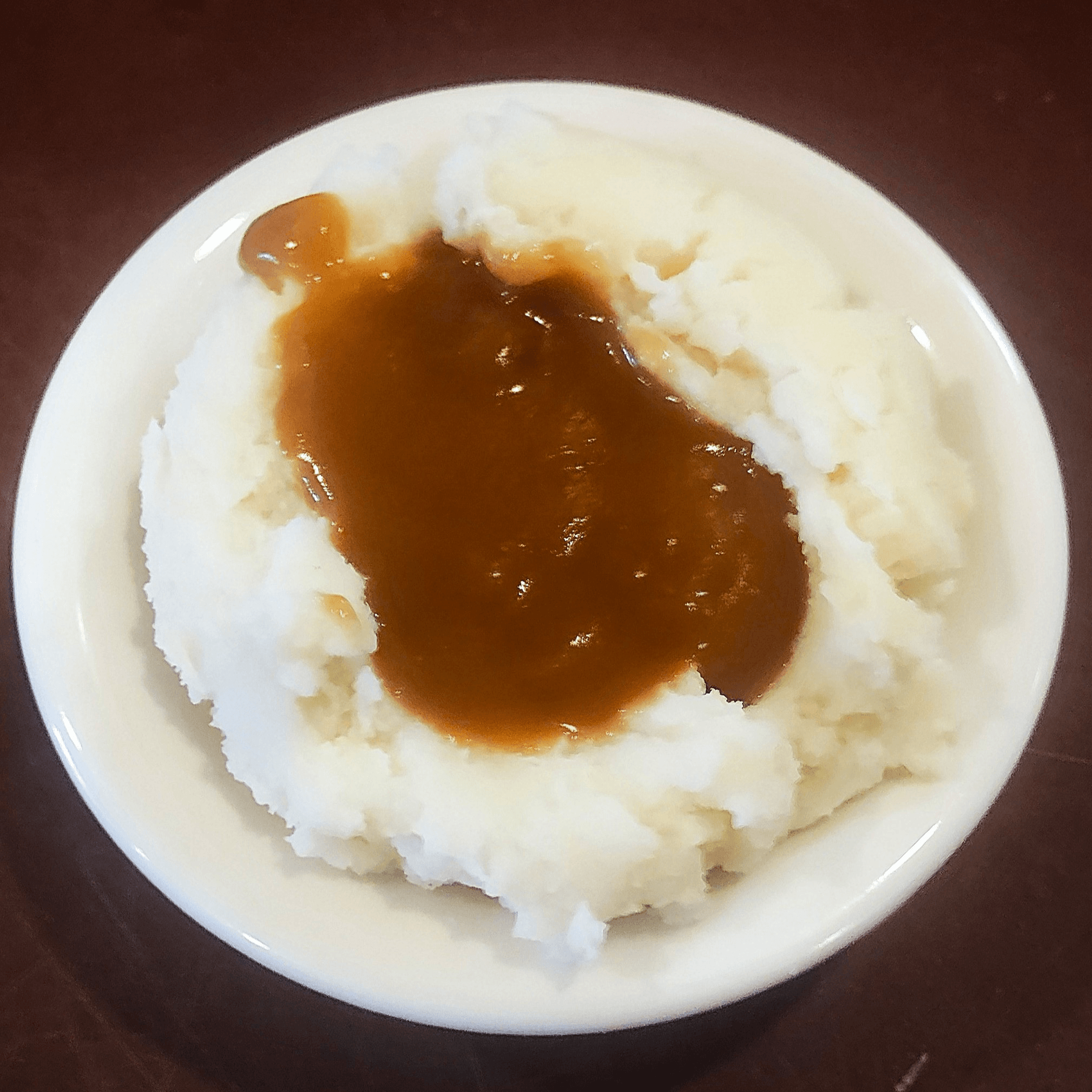 Mashed Po-Taters with Brown Gravy.