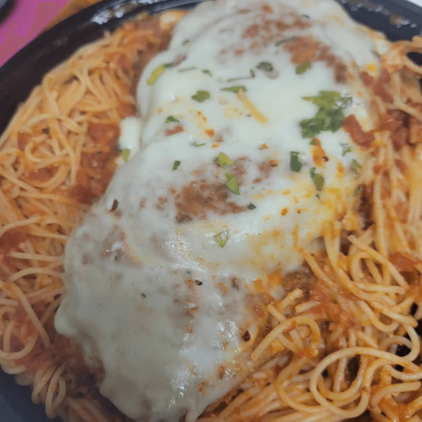 Chicken Parmigiana Dish.