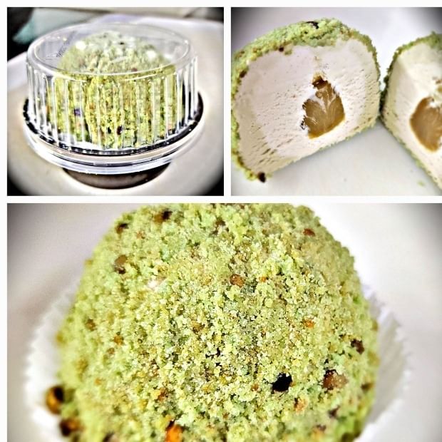 Pistachio Ice-cream Bomb.
