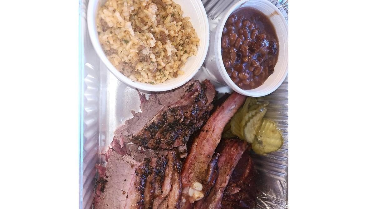 3 Meat Slice Brisket Plate.