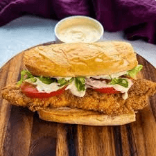 Fried catfish po'boy basket.