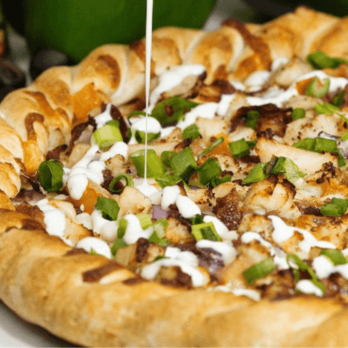 Chicken Bacon Ranch Pizza.