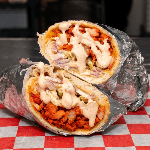 2 CHICKEN GYRO ON PITA.