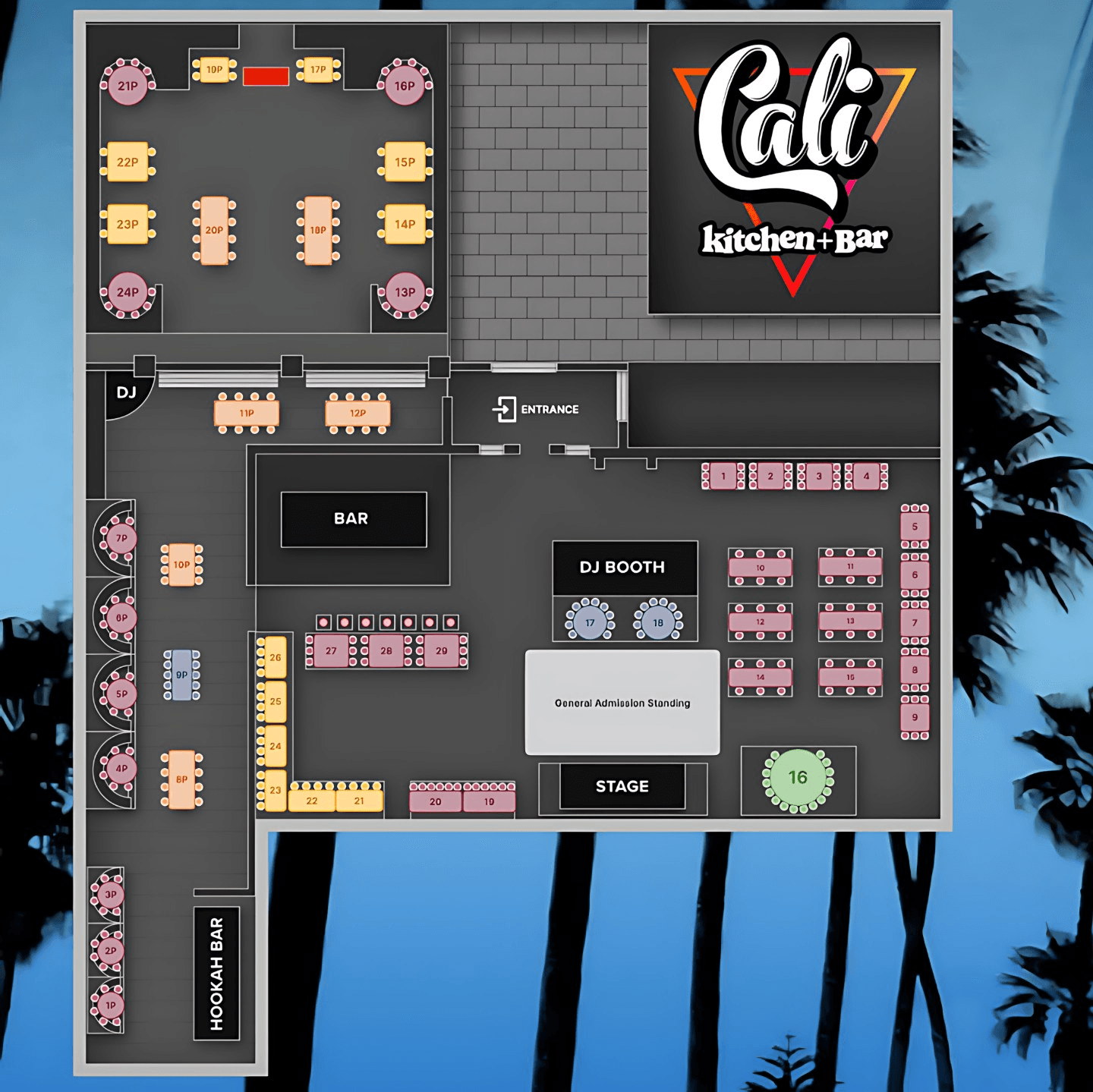  Venue Map - Walk-Up Seating Available