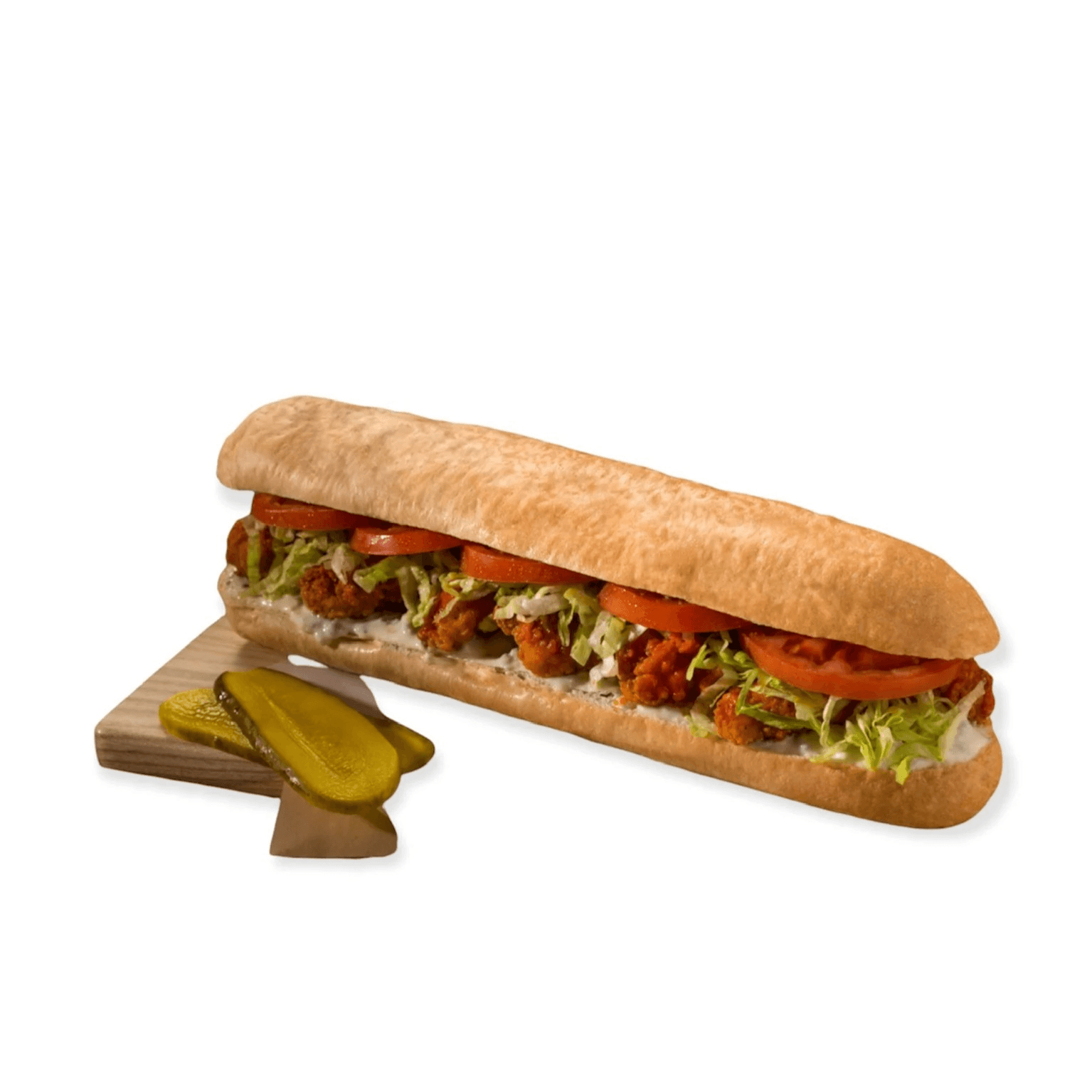 12" Chicken strips sub sandwich.
