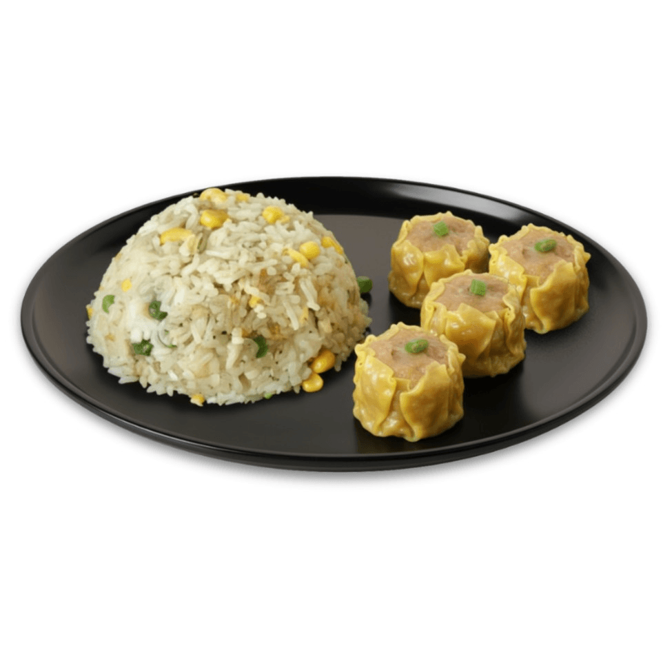 4 Pieces Siomai with Fried Rice.