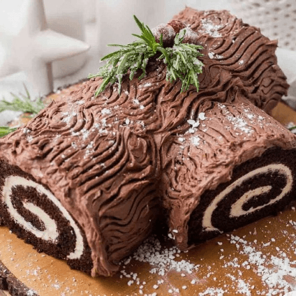 18” Yule Log.