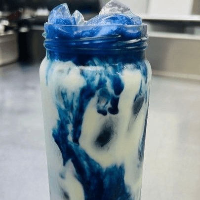 Ice Blue Matcha Latte.