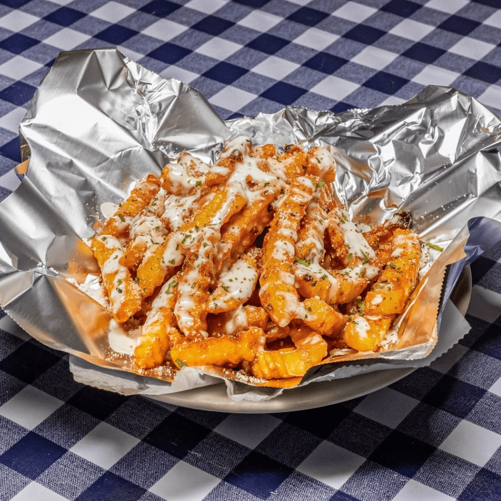 Honey Garlic Fries with Parmesan.