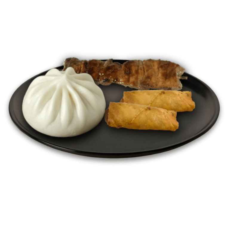 C11 - 1 Siopao, 2 Pieces Lumpia and 1 Stick BBQ.