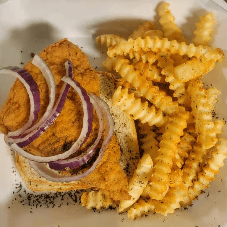 Fish Sandwich with Fries.