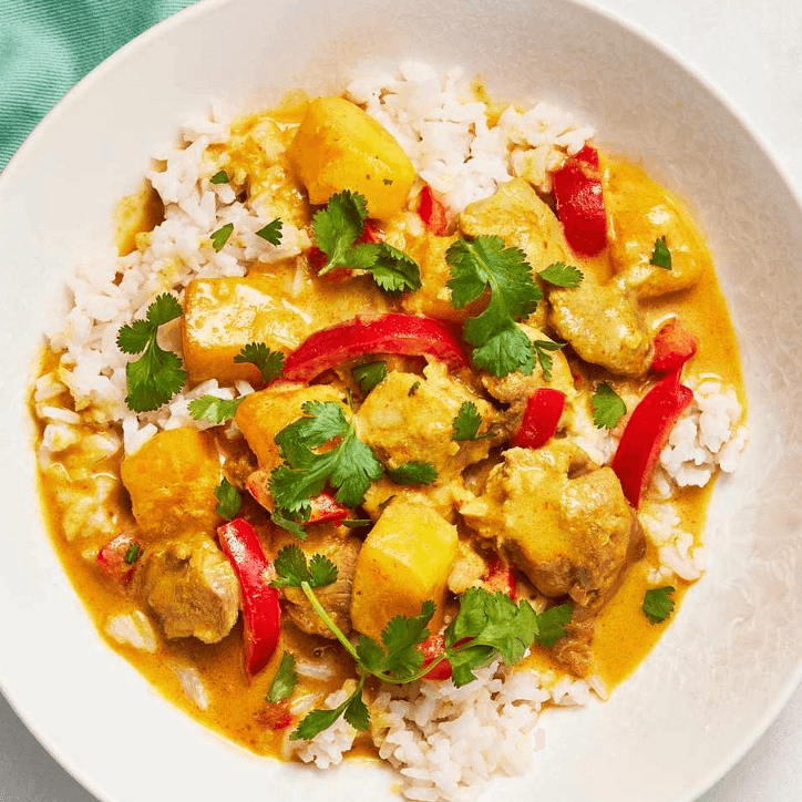 Mango Chicken with Rice.