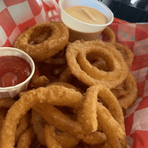 Beer Battered Onion Rings.
