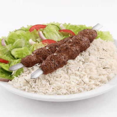 Lamb Seekh Kabab Platter.