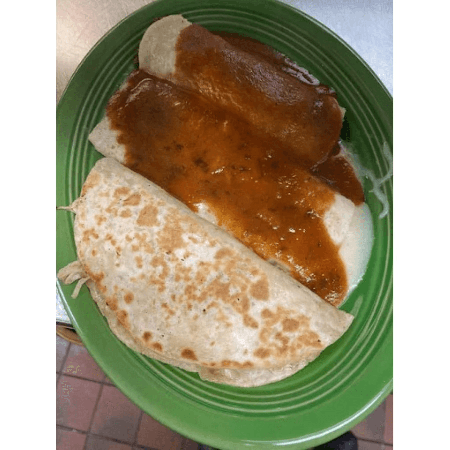12. One Beef Burrito, One Beef Enchilada & One Beef Or Chicken Quesadilla.
