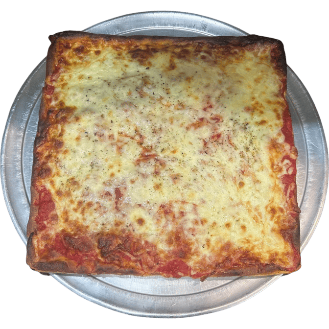 Thick Square Sicilian Style Pizza.