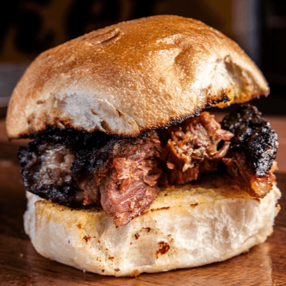 Burnt Ends Sandwich.