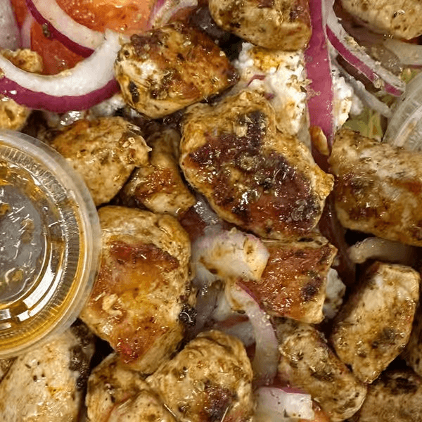 Pork Souvlaki Salad.