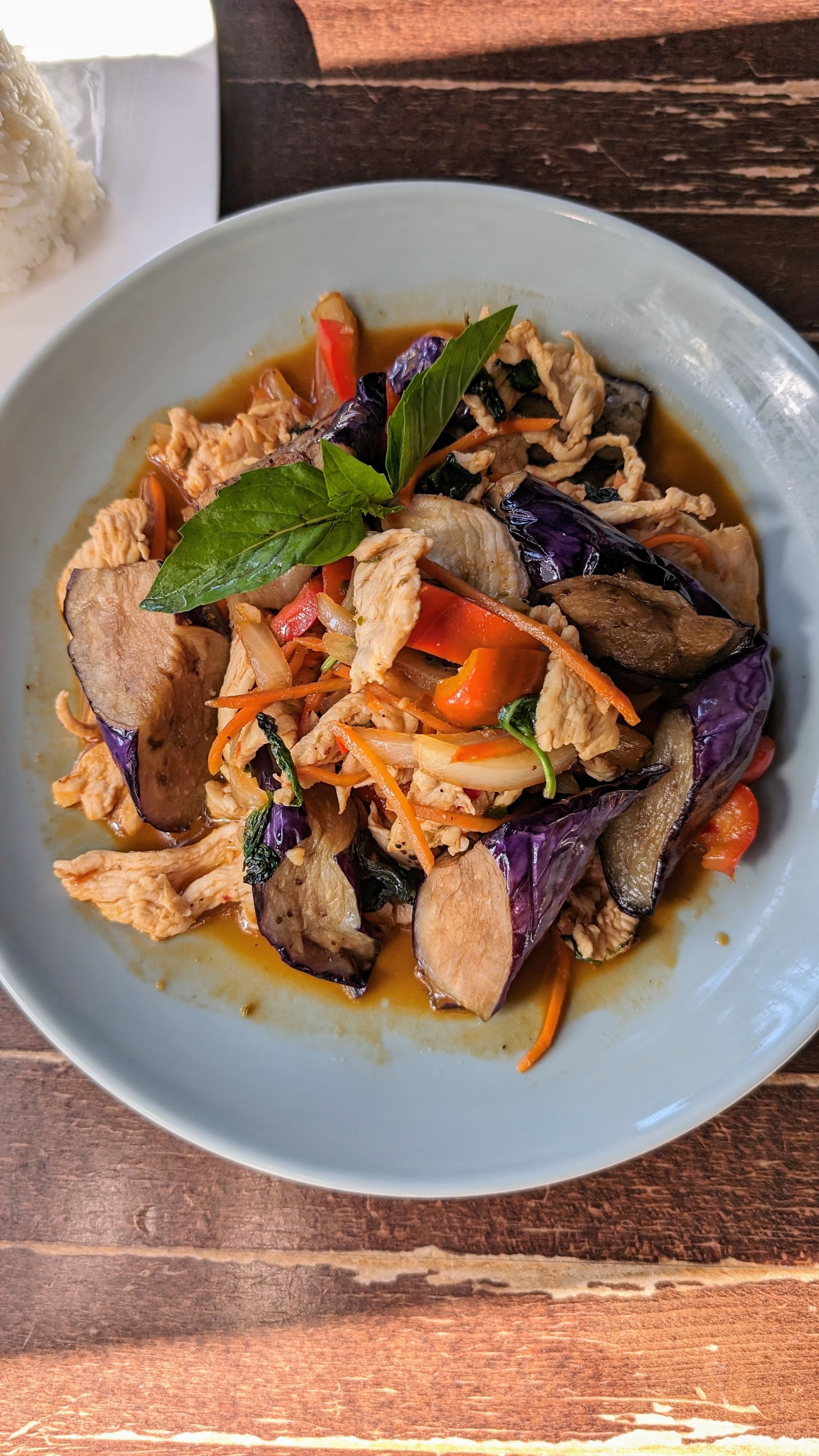 Eggplant Basil Lunch.