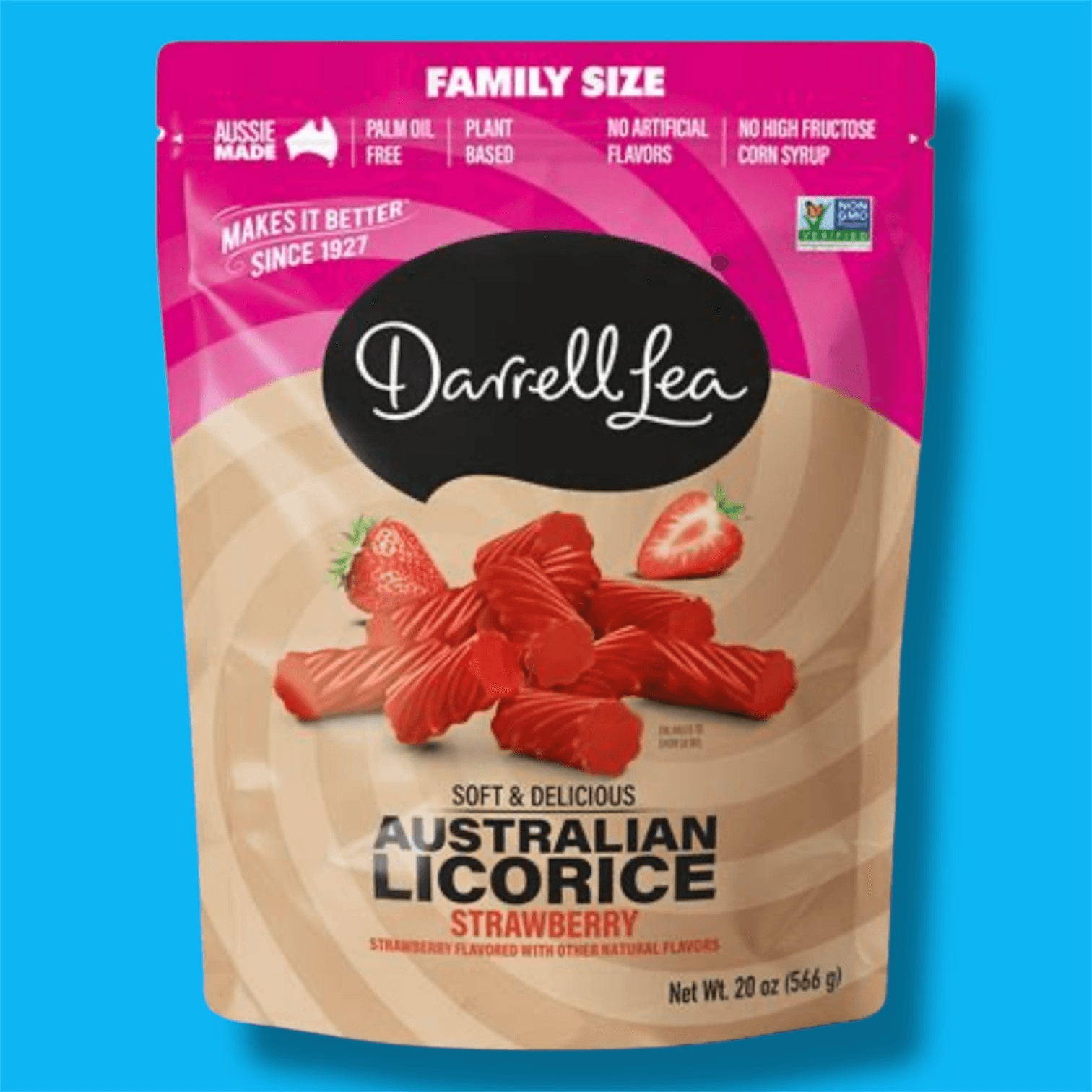 Darrell Lea - Soft Australian Strawberry Licorice.