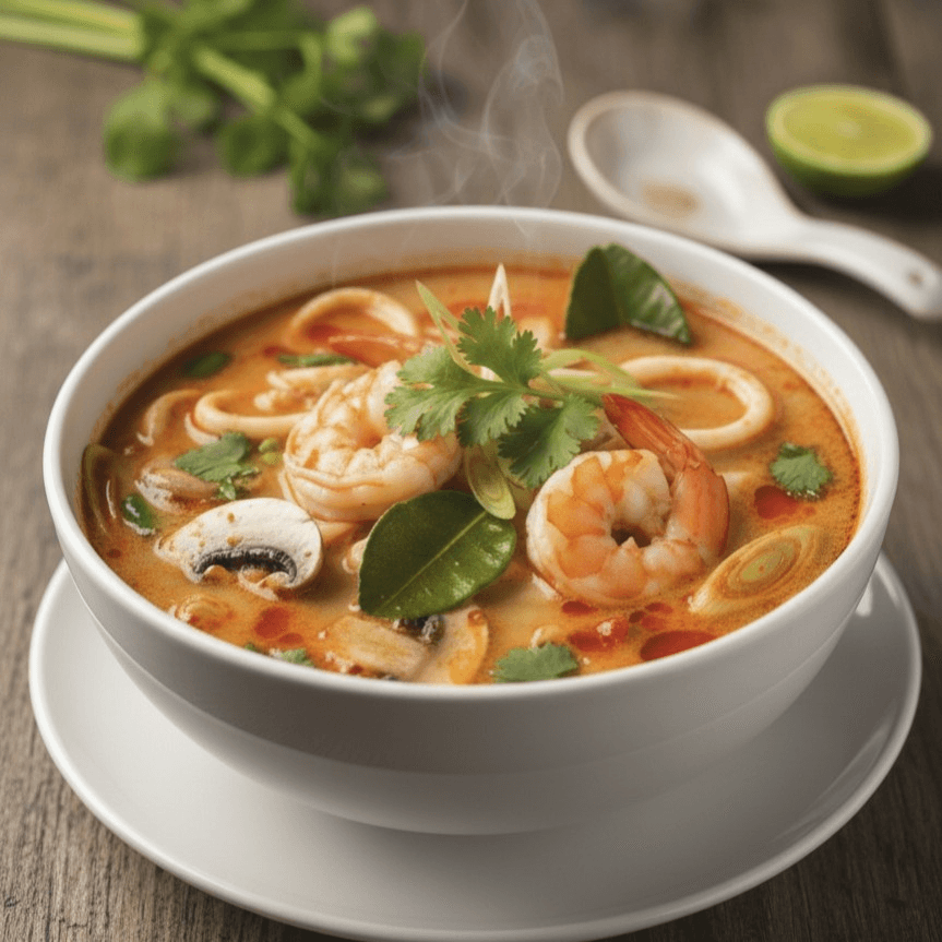 Seafood Tom Yum Soup.
