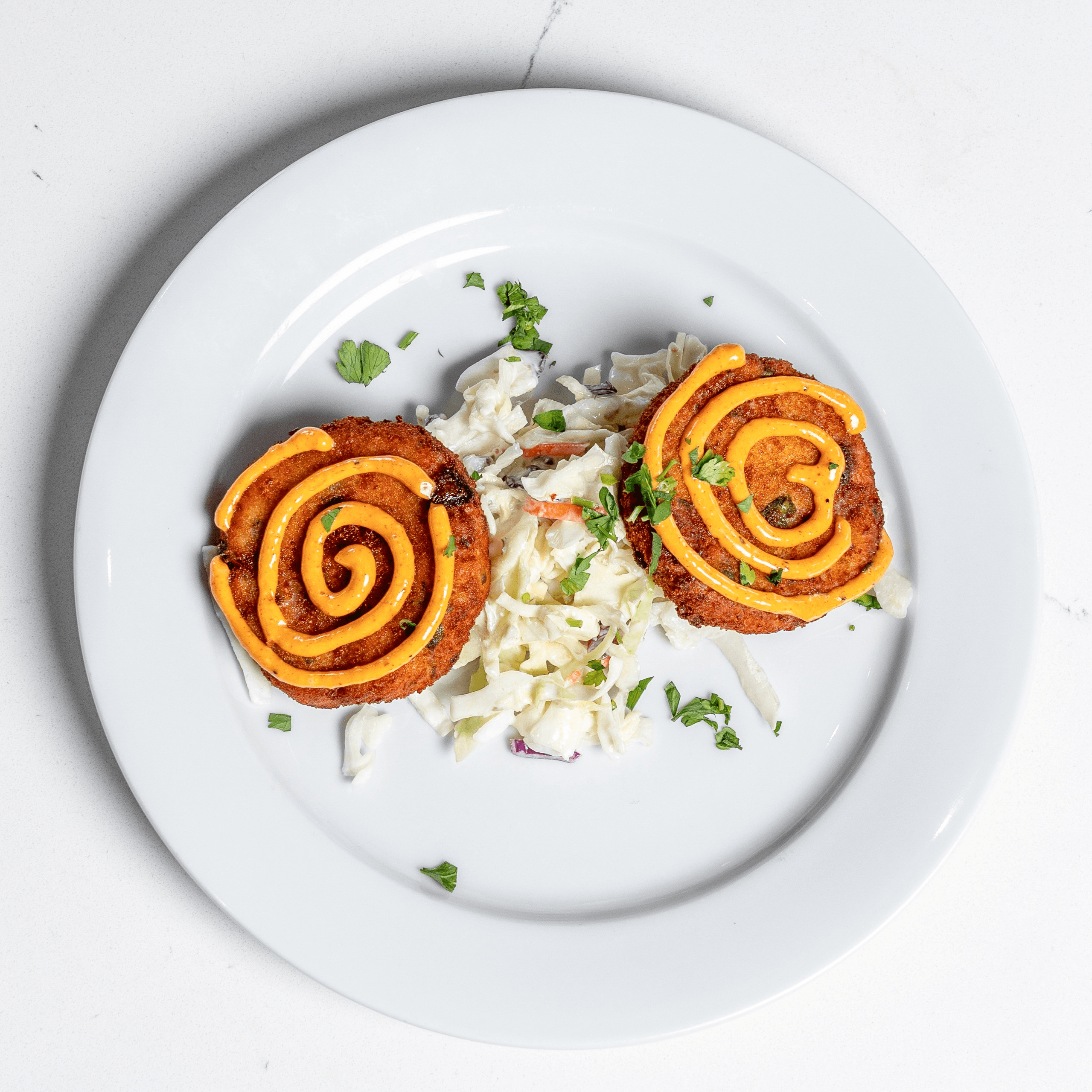 PSB crab cakes dinner.